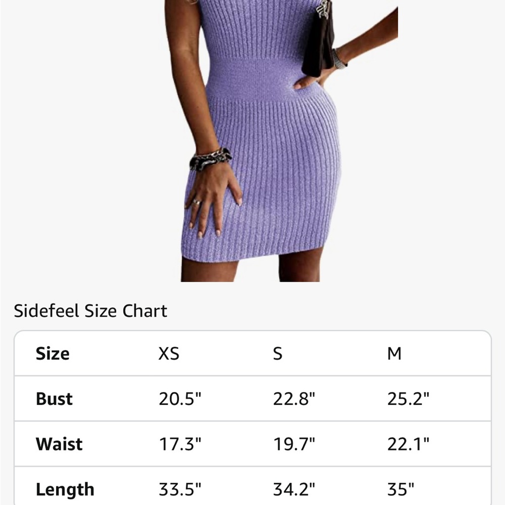 Chic Lavender Ribbed Mini Dress - Picture 7 of 8